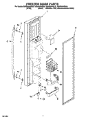 FREEZER DOOR PARTS Diagram and Parts List for GS5SHAXSB01  Whirlpool Refrigerator