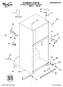 CABINET, LITERATURE Diagram and Parts List for ET8LFKXKQ02  Whirlpool Refrigerator