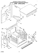 UPPER OVEN Diagram and Parts List for KEBS208BBL2  KitchenAid Wall Oven