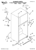 CABINET PARTS Diagram and Parts List for ET8FTEXMB03  Whirlpool Refrigerator