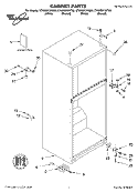 CABINET PARTS Diagram and Parts List for ET4WSKYKT03  Whirlpool Refrigerator