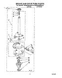 BRAKE AND DRIVE TUBE Diagram and Parts List for  KitchenAid Washer