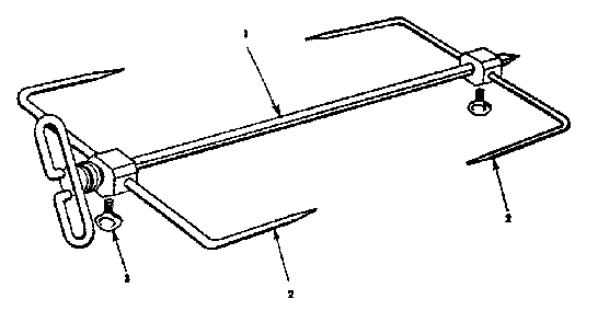 Rotisserie Accessory Package Diagram and Parts List for 1554546691  Kenmore Range