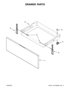 Drawer Parts Diagram and Parts List for 66495113610  Kenmore Range