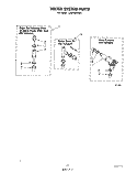 WATER SYSTEM Diagram and Parts List for  Whirlpool Washer
