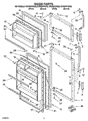 DOOR PARTS Diagram and Parts List for ET6WSKYKT02  Whirlpool Refrigerator
