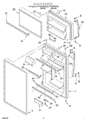 DOOR Diagram and Parts List for ET1MTKXKQ00  Whirlpool Refrigerator