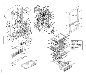 Cabinet Parts Diagram and Parts List for 106R16GY  Kenmore Refrigerator