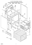 OVEN CHASSIS Diagram and Parts List for  KitchenAid Range