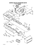 MOTOR AND ICE CONTAINER Diagram and Parts List for ED27DQXXN02  Whirlpool Refrigerator