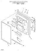 REFRIGERATOR DOOR Diagram and Parts List for ET19DKXFW01  Whirlpool Refrigerator