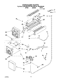 ICEMAKER Diagram and Parts List for GD5LHGXLB02  Whirlpool Refrigerator