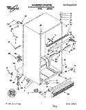 CABINET Diagram and Parts List for ET25PKXBW01  Whirlpool Refrigerator