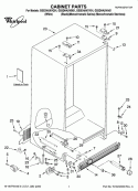 CABINET PARTS Diagram and Parts List for GS5DHAXVY01  Whirlpool Refrigerator