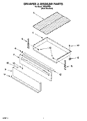 DRAWER & BROILER PARTS, OPTIONAL PARTS Diagram and Parts List for TES356MS1  Estate Range