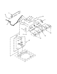 Part Location Diagram of W10920641 Whirlpool Washer Control Panel