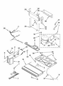 Unit Parts Diagram and Parts List for GB2SHDXPT12  Whirlpool Refrigerator