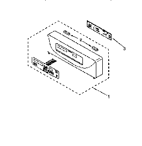 Control Panel Diagram and Parts List for KEBS277DBL3  KitchenAid Wall Oven