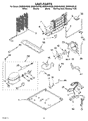 UNIT Diagram and Parts List for GR2SHKXKS02  Whirlpool Refrigerator