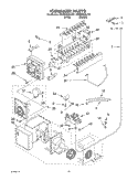 ICEMAKER Diagram and Parts List for GD5NHGXLT01  Whirlpool Refrigerator
