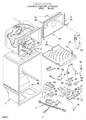 LINER Diagram and Parts List for ET21GMXHW01  Whirlpool Refrigerator