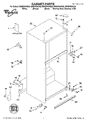 CABINET, LITERATURE Diagram and Parts List for GR2SHKXKS02  Whirlpool Refrigerator