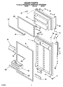 DOOR PARTS Diagram and Parts List for ET8FTEXMB02  Whirlpool Refrigerator