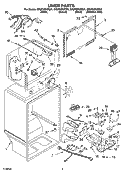 LINER PARTS Diagram and Parts List for GR2FHMXPQ01  Whirlpool Refrigerator