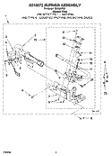 8318272 BURNER ASSEMBLY Diagram and Parts List for  Inglis Dryer