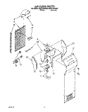 AIR FLOW Diagram and Parts List for ED25YQXAW00  Whirlpool Refrigerator