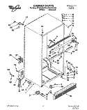 CABINET Diagram and Parts List for ET22DMXAW02  Whirlpool Refrigerator