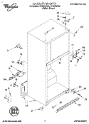 CABINET Diagram and Parts List for ET18ZKXDW01  Whirlpool Refrigerator