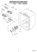 REFRIGERATOR LINER PARTS Diagram and Parts List for GB9SHDXPB01  Whirlpool Refrigerator