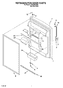 REFRIGERATOR DOOR PARTS Diagram and Parts List for GT2SHMXLS00  Whirlpool Refrigerator