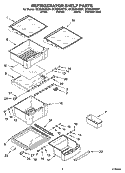 REFRIGERATOR SHELF PARTS Diagram and Parts List for GC3SHEXNT01  Whirlpool Refrigerator