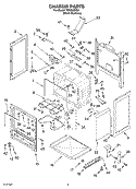 CHASSIS PARTS Diagram and Parts List for TES356MS0  Estate Range