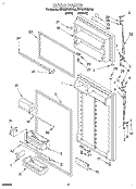 DOOR Diagram and Parts List for ET18HPXDW00  Whirlpool Refrigerator
