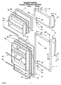 DOOR PARTS Diagram and Parts List for ET8BPMXKQ02  Whirlpool Refrigerator
