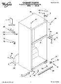CABINET PARTS Diagram and Parts List for ET8GHMXLQ05  Whirlpool Refrigerator