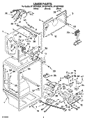 LINER PARTS Diagram and Parts List for GT1SHTXMB01  Whirlpool Refrigerator