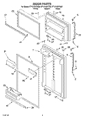 DOOR Diagram and Parts List for ET1CHMXKB02  Whirlpool Refrigerator