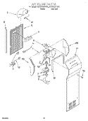 AIR FLOW Diagram and Parts List for ED25RQXFW01  Whirlpool Refrigerator