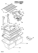 SHELF PARTS, OPTIONAL PARTS Diagram and Parts List for ET1MTEXMQ03  Whirlpool Refrigerator
