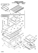 SHELF PARTS, OPTIONAL PARTS Diagram and Parts List for ET8RHMXKQ03  Whirlpool Refrigerator