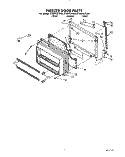 FREEZER DOOR Diagram and Parts List for ET20PKXYW00  Whirlpool Refrigerator
