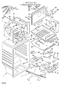LINER Diagram and Parts List for ET19DKXFW01  Whirlpool Refrigerator