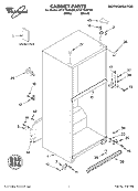CABINET, LITERATURE Diagram and Parts List for ET1FTKXKT00  Whirlpool Refrigerator