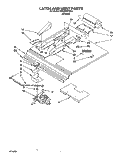 LATCH AND VENT Diagram and Parts List for KEBS276YBL2  KitchenAid Wall Oven