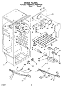 LINER PARTS Diagram and Parts List for ET8GTKXKQ01  Whirlpool Refrigerator