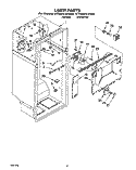 LINER Diagram and Parts List for ET22DKXAW00  Whirlpool Refrigerator